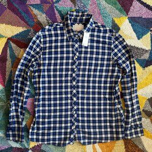 Blue Plaid Banana Republic Button Up shirt